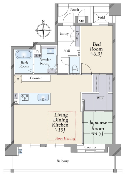 クレアシティ新石切の間取図