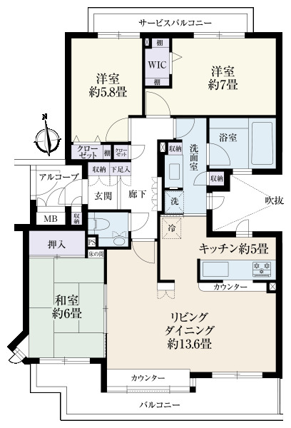 パークハウス南山の間取図