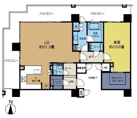 ザ・ファインタワー久屋大通の間取図
