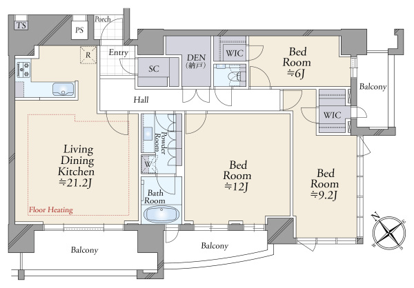 グランドメゾン池下ザ・タワーの間取図