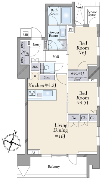 パークホームズ成城の間取図