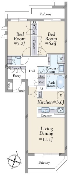 Ｄ’グランセ世田谷砧の間取図