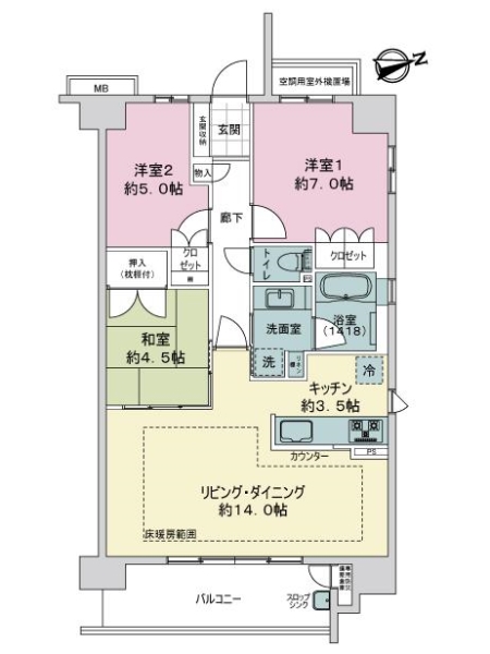 ライオンズ須磨離宮公園の間取図