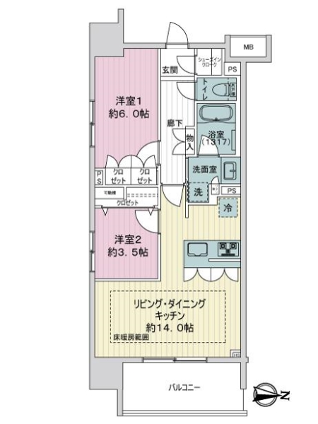 オープンレジデンシア大須ＦＲＯＮＴの間取図