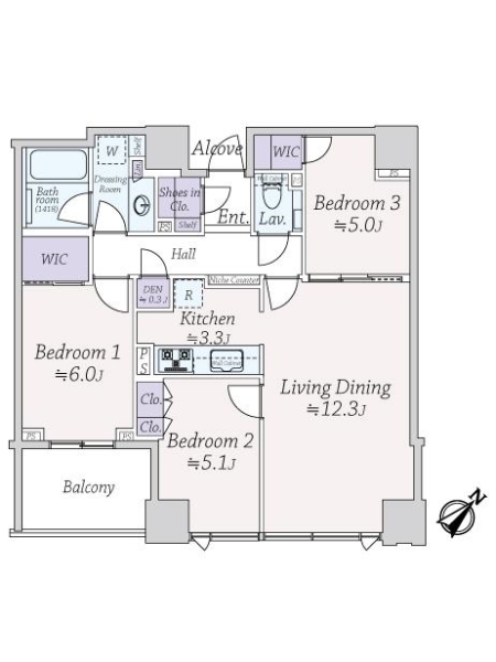 スカイフォレストレジデンスの間取図