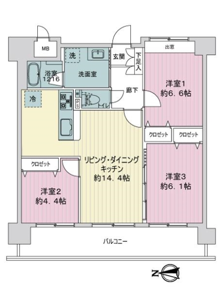 ライオンズプラザ大濠公園の間取図