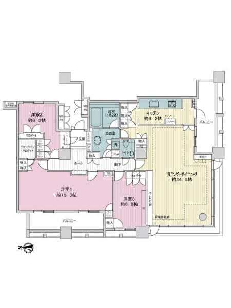 ライオンズタワー葵の間取図