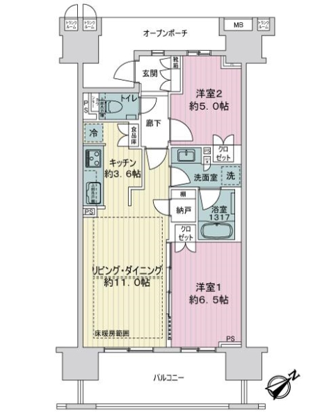 プラウドシティ池袋本町の間取図
