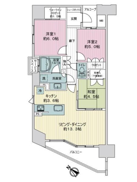 ＢＥＬＩＳＴＡ八事山の間取図