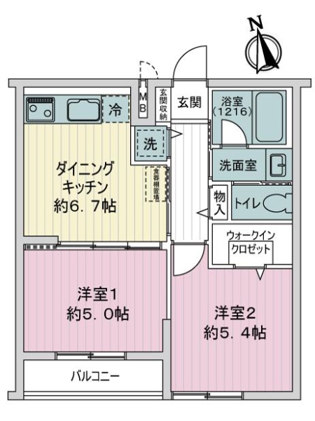 マツク富士見ケ丘コートの間取図