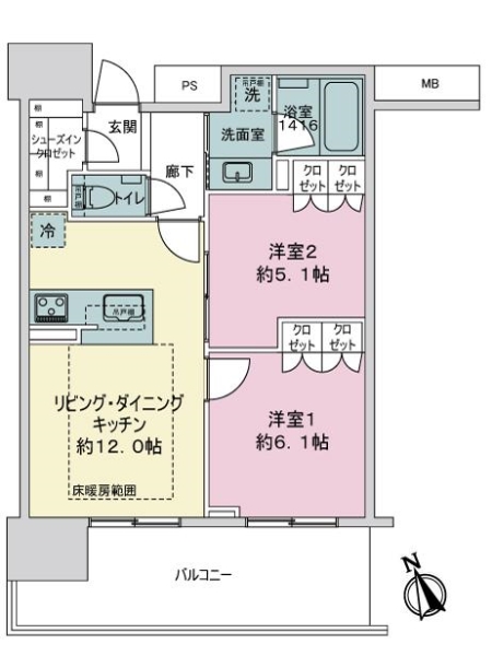 ザ・パークハウス広島タワーの間取図