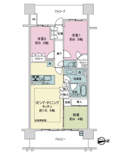 クレヴィアタワー神戸ハーバーランドの間取図