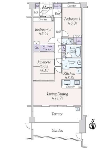 ステイツ西宮門戸レジデンスの間取図