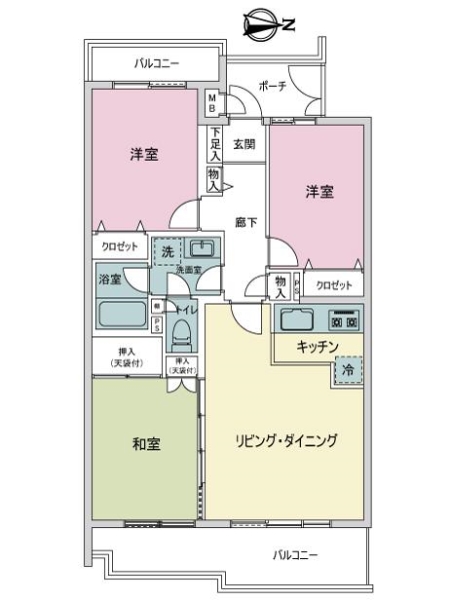 ライオンズマンション別府の間取図