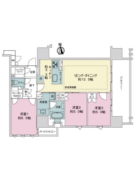 ローレルアイ葵レジデンスの間取図