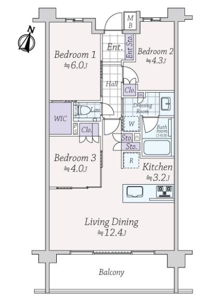 ザ・ライオンズ世田谷八幡山の間取図
