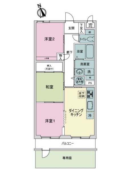 ライオンズマンション大倉山第八の間取図
