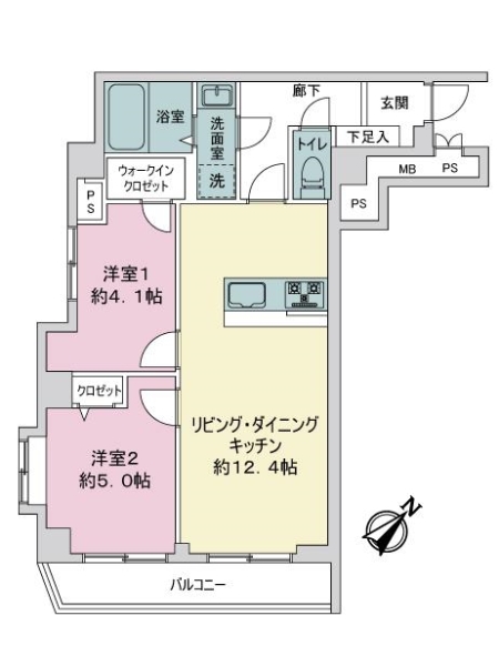 ライオンズマンション生麦第３の間取図