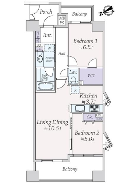 ライオンズスクエア小石川後楽園の間取図