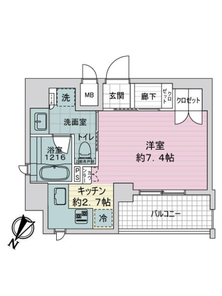リーガル神戸三宮山手の間取図