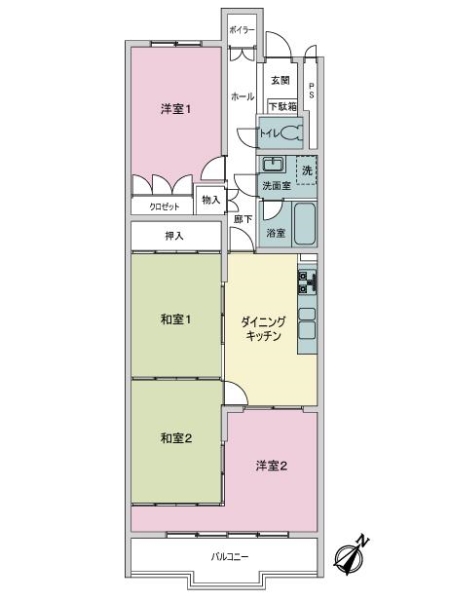 ライオンズマンション鳴海の間取図