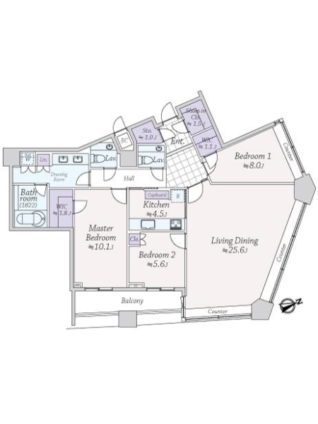 パークコート赤坂ザタワーの間取図