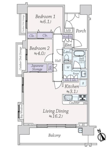 ガーラ・レジデンス川崎南幸町の間取図