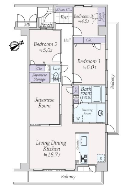 サーパス本八幡第２の間取図