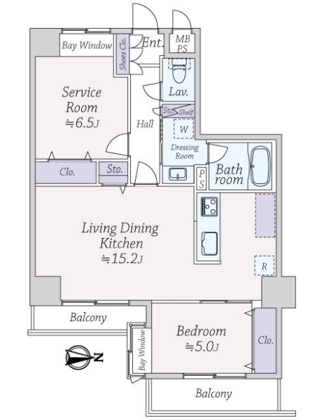 ライオンズマンション北千束の間取図