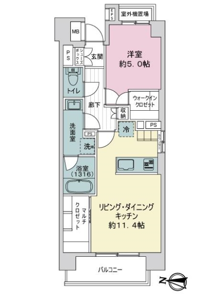 コープ野村赤羽スイートの間取図