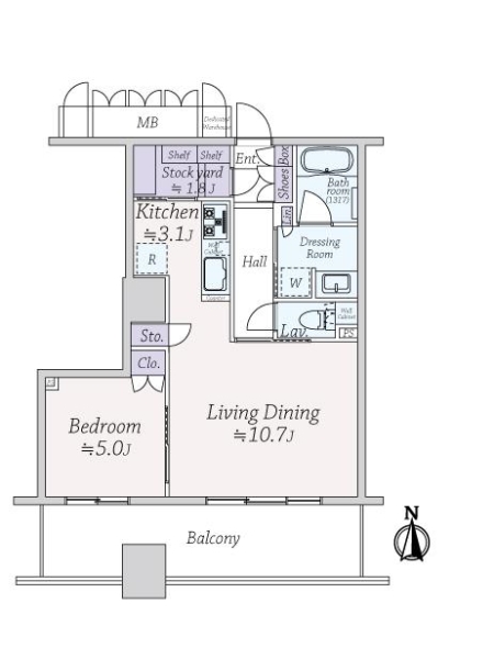 ブランズタワー大阪本町の間取図
