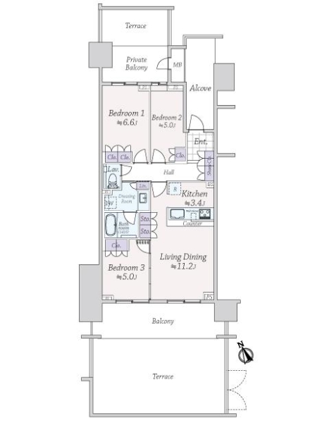 グランドメゾン江古田の杜の間取図