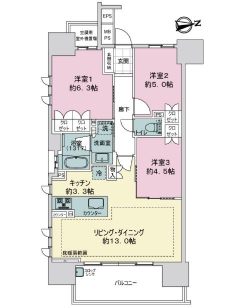 ザ・グランアルト栄の間取図