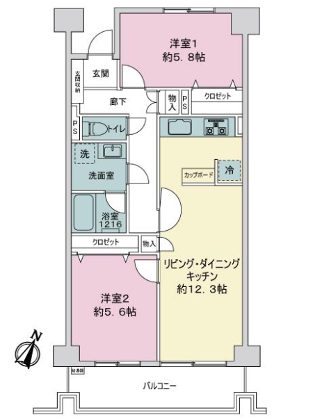 メイゾン仲池上の間取図
