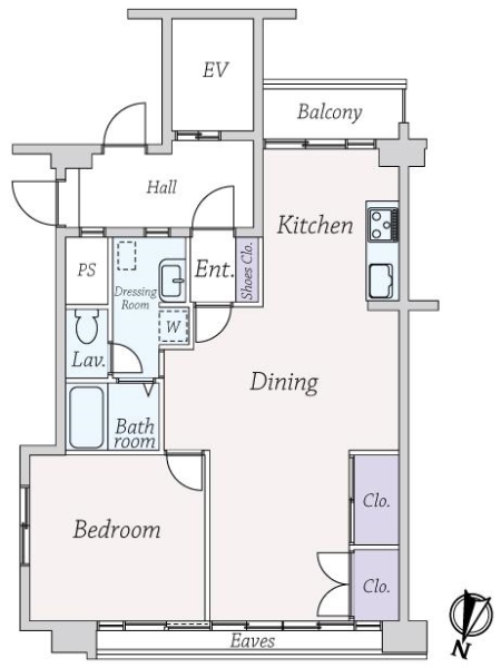 ライオンズマンション神楽坂の間取図