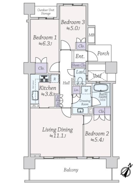シエルズガーデン　エールタワーの間取図