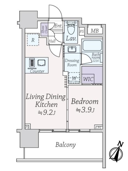 プラウド横浜阪東橋の間取図