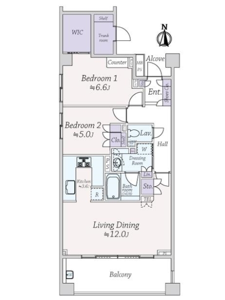 ライオンズガーデン三鷹上連雀の間取図