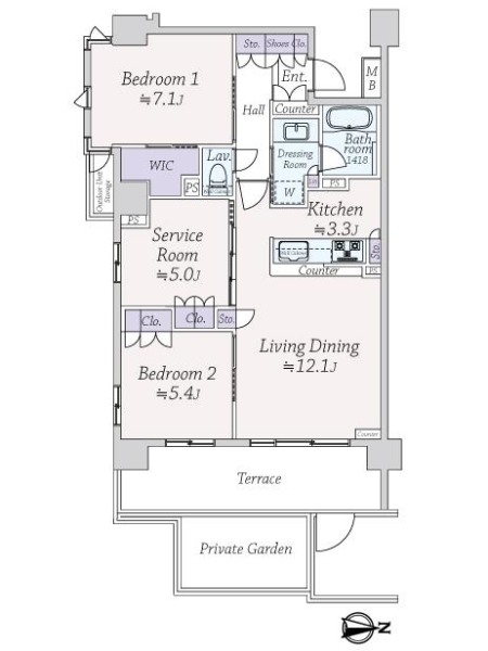 アデニウム北小岩の間取図