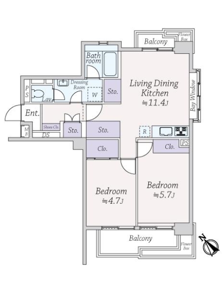 ライオンズマンション江古田の間取図