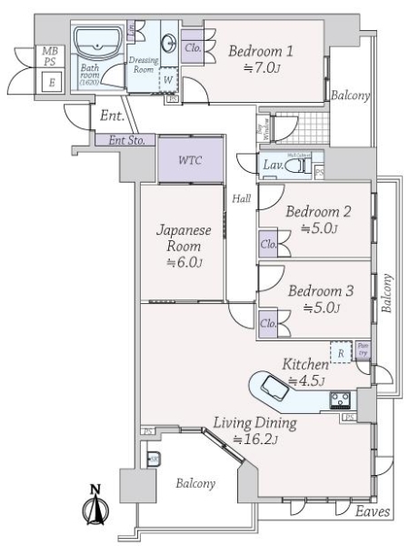 ザ・ライオンズ池田Ｊ棟の間取図