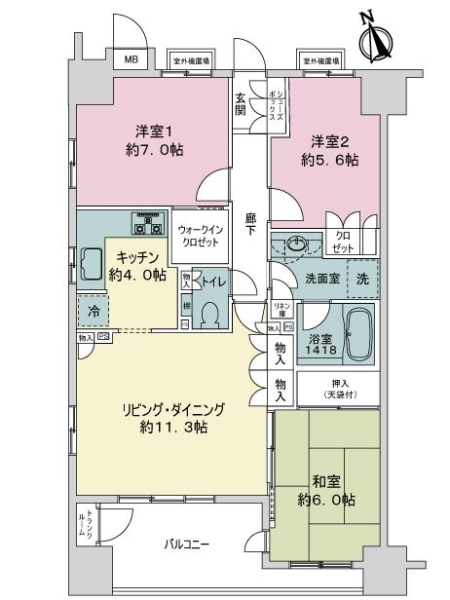 ディアステージ横浜ブライタスの間取図