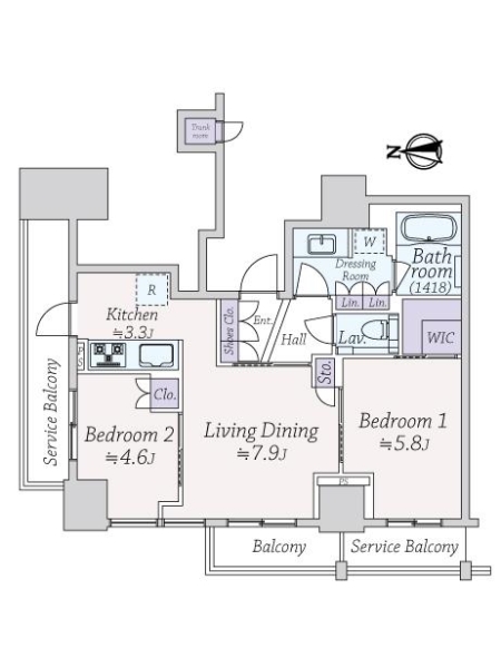 文京ガーデン　ザ　サウスの間取図