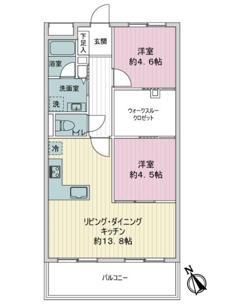 ライオンズマンション城南の間取図