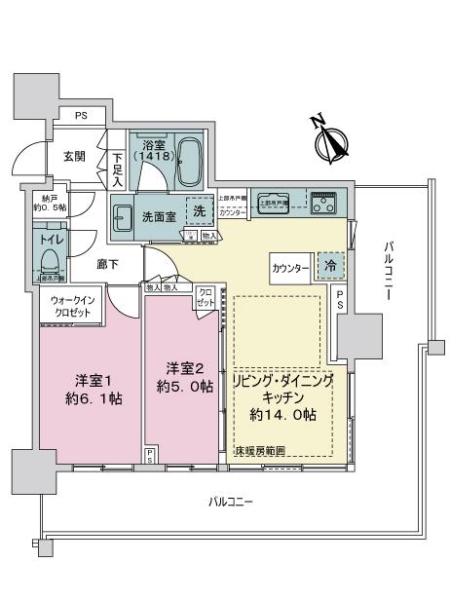 ベイシティタワーズ神戸ＥＡＳＴの間取図