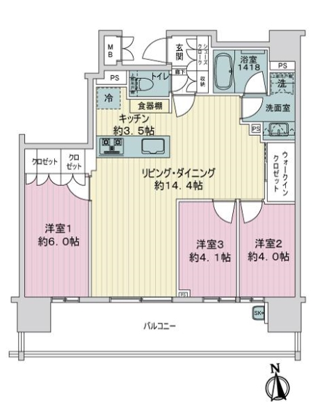 リリーゼ葛西の間取図