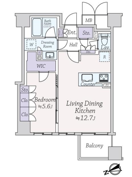 プレミスト明石町の間取図