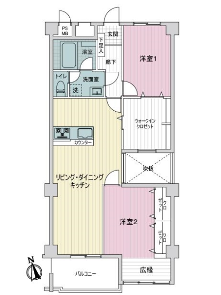 ライオンズマンション平尾台　３棟の間取図