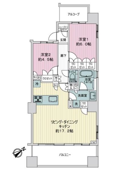 プレシス入谷の間取図
