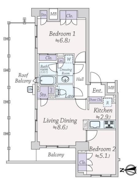 グランスイート　ラ・ヴィルの間取図